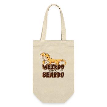 Weirdo With A Beardo Pogona Lizard Pet Owner - Gift Bag for Bottles - nature - Front