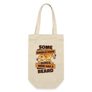 Some Angels Have Wings Mine Has A Beard Pet - Gift Bag for Bottles - nature - Front