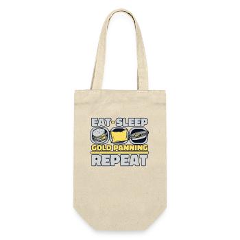 Eat Sleep Gold Panning Repeat Prospecting Miner - Gift Bag for Bottles - nature - Front