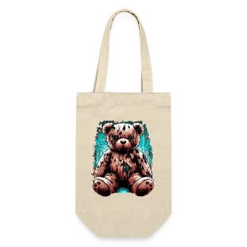 Vintage Teddy Bear Cuddly Bear - Gift Bag for Bottles - nature - Front