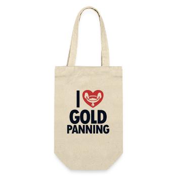 I love Gold Panning Prospecting Placer Mining - Gift Bag for Bottles - nature - Front