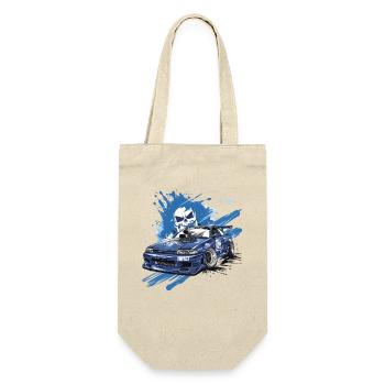 Voiture de course de rue JDM bleu Impact - Sac à bouteille - nature - Devant