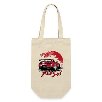 Red Suns Cartoon JDM Street Racer Car - Gift Bag for Bottles - nature - Front