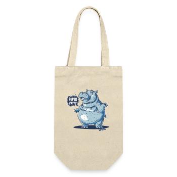 Super Thick Chubby Cartoon Hippopotamus - Gift Bag for Bottles - nature - Front