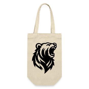 Un gros ours rugissant - Sac à bouteille - nature - Devant