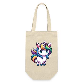 Cute Rainbow Unicorn – Kawaii Style - Gift Bag for Bottles - nature - Front