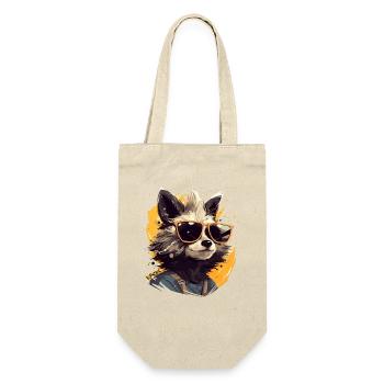 Cool sunglasses and a raccoon - Gift Bag for Bottles - nature - Front