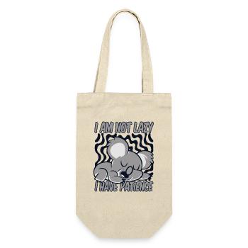 I'm Not Lazy I Have Patience Koalabear Eucalyptus - Gift Bag for Bottles - nature - Front
