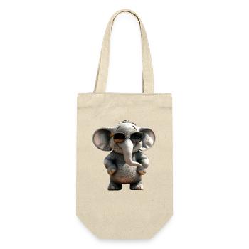 Elephant Africa Safari Wilderness Love Cute Elephant - Gift Bag for Bottles - nature - Front