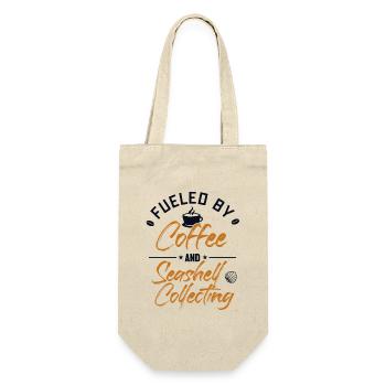 Fueled by Coffee and Seashell Collecting Seashell - Gift Bag for Bottles - nature - Front