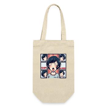 Anime girl trained to slurp ramen noodles - Gift Bag for Bottles - nature - Front
