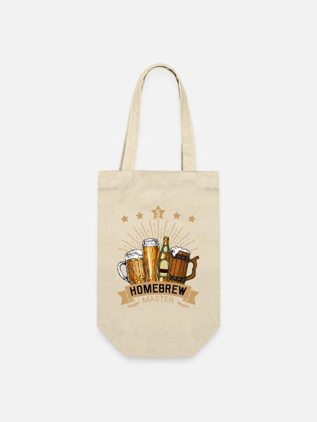 Homebrew Master Heimbrauer - Geschenkbeutel für Flaschen - Natur