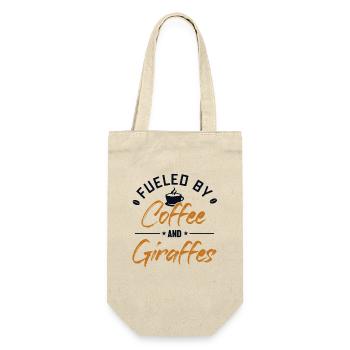 Angetrieben von Kaffee und Giraffen Afrikanische Giraffidae - Geschenkbeutel für Flaschen - Natur - Vorne