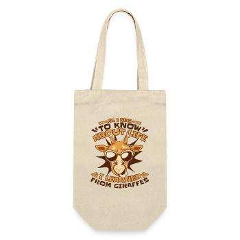 J’ai appris des girafes girafes africaines nubiennes - Sac à bouteille - nature - Devant