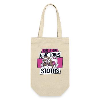 Girl Who Loves Sloths Pilosa Folivora - Gift Bag for Bottles - nature - Front