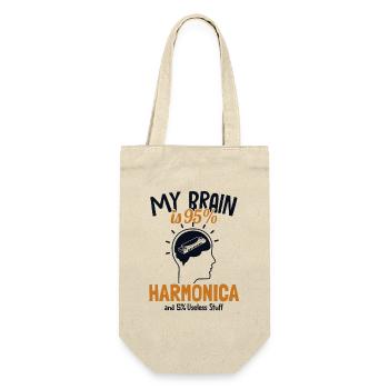 Mon cerveau est 95% Harmonica Harmonique Bouche Harpe - Sac à bouteille - nature - Devant