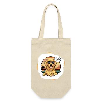 Father's Day, Dad and his dog - Gift Bag for Bottles - nature - Front