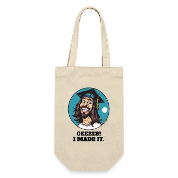 Jesus Hippie Guy Celebrates Graduation - Gift Bag for Bottles - nature - Front