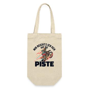 Mir reichts ich geh auf die Piste Supermoto - Geschenkbeutel für Flaschen - Natur - Vorne