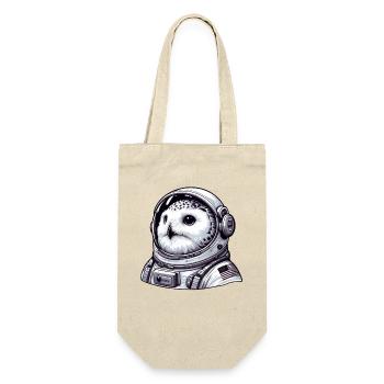 Schneeeule Astronaut Weltraumabenteuer - Geschenkbeutel für Flaschen - Natur - Vorne