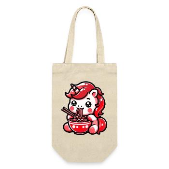 Japanese Kawaii Unicorn Ramen Asian Cuisine - Gift Bag for Bottles - nature - Front