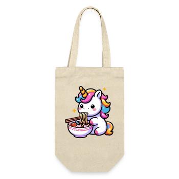 Japanese Kawaii Unicorn Ramen Asian Cuisine - Gift Bag for Bottles - nature - Front