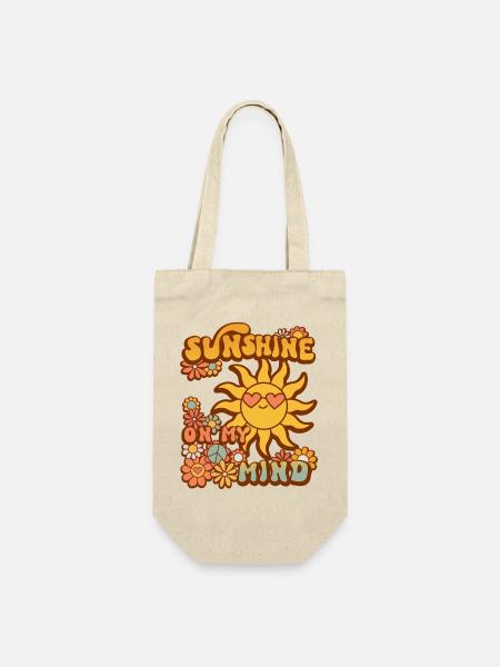 Sunshine on my mind - Geschenkbeutel für Flaschen - Natur