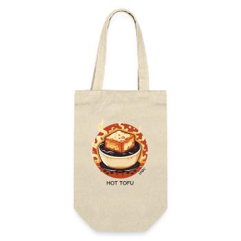 Eine einfache Tasse heißes Tofu - Geschenkbeutel für Flaschen - Natur - Vorne