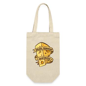Gouda Morning Everbody Maker Queso Cheesemonger - Gift Bag for Bottles - nature - Front