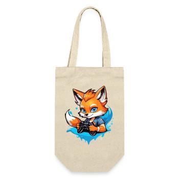 Gamer Clever Gaming Fox - Gift Bag for Bottles - nature - Front