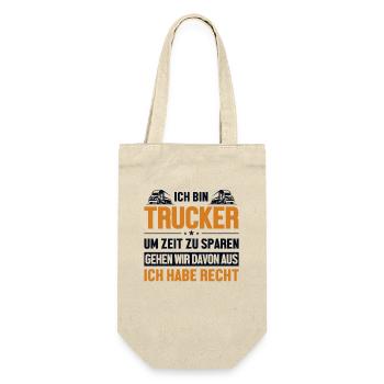 Trucker hat immer Recht Trucker Truckie Legends - Gift Bag for Bottles - nature - Front