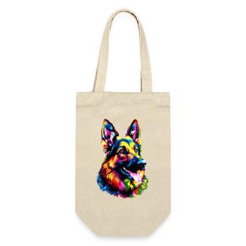 Berger Allemand Couleurs Vives Pop Art Chien Chiens De Berger - Sac à bouteille - nature - Devant