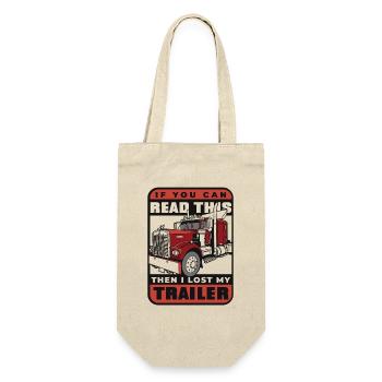 Wenn Sie das lesen können, habe ich meinen Trailer-Trucker verloren - Geschenkbeutel für Flaschen - Natur - Vorne