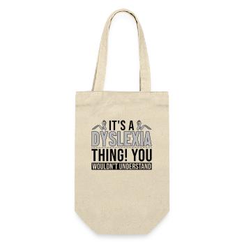 It's a Dyslexia Thing Dyslexia Apraxia Therapist - Gift Bag for Bottles - nature - Front