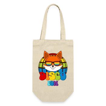 Disco Fox Disco Ball Fox Sunglasses Discofox - Gift Bag for Bottles - nature - Front