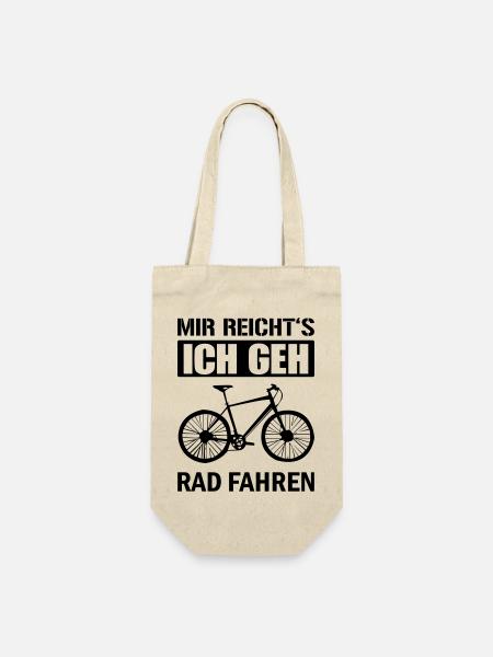 mir reichts rad fahren - Geschenkbeutel für Flaschen - Natur
