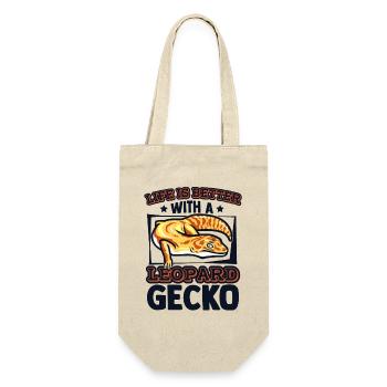 Life Is Better With A Leopard Gecko Lizard - Gift Bag for Bottles - nature - Front