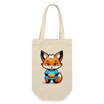 Renard avec un biscuit dans les pattes - Sac à bouteille - nature - Devant