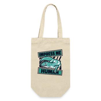 Impress Me Menschliche Schopfechse Gekkota Leopard - Geschenkbeutel für Flaschen - Natur - Vorne