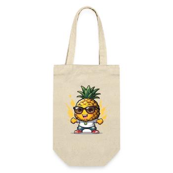 Funny pineapple with sunglasses - Gift Bag for Bottles - nature - Front