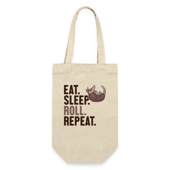 Eat Sleep Roll Repeat Pink Fairy Chlamyphoridae - Geschenkbeutel für Flaschen - Natur - Vorne