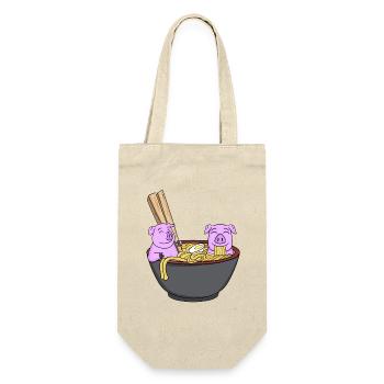 Kawaii Japan Pig Ramen - Gift Bag for Bottles - nature - Front