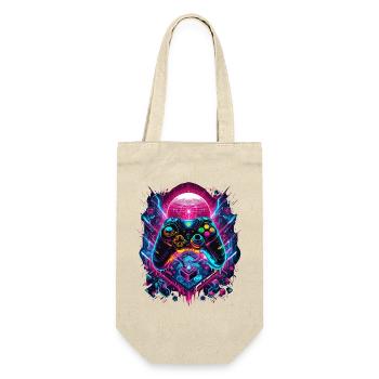 Vibrant Cyberpunk Gaming Controller Graphics - Gift Bag for Bottles - nature - Front