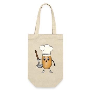 Potato Cook Cooks Cook Soup Ladle - Gift Bag for Bottles - nature - Front