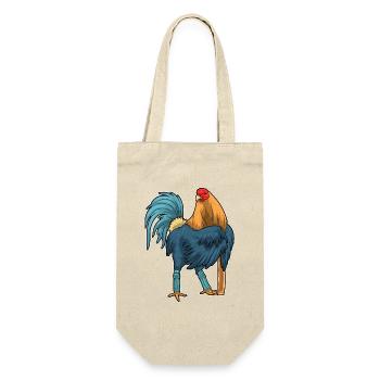 Rooster Cricket Cricket Bat - Gift Bag for Bottles - nature - Front