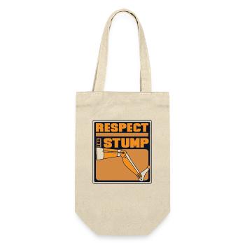 Respect The Stump Prosthesis Foot User Leg - Gift Bag for Bottles - nature - Front