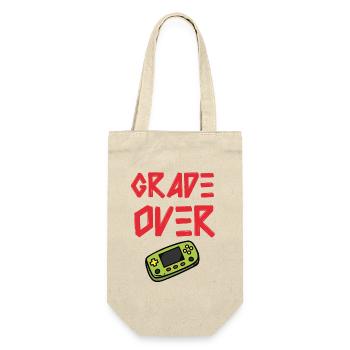 Game Over: Abschluss gewonnen! - Geschenkbeutel für Flaschen - Natur - Vorne