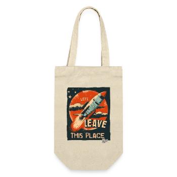 Let's get out of here with a rocket - Gift Bag for Bottles - nature - Front