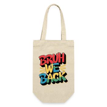 Cheerful recurring design with colorful text - Gift Bag for Bottles - nature - Front
