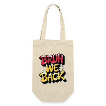 Prononciation et conception de texte de style rétro - Sac à bouteille - nature - Devant